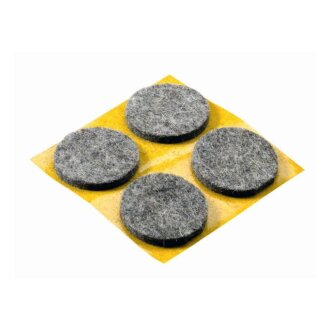 HETTICH Parkettgleiter rund, Naturfilz, Ø 28 mm, selbstklebend, 8 Stück