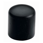 Fußkappe 25 mm rund, Kunststoff schwarz
