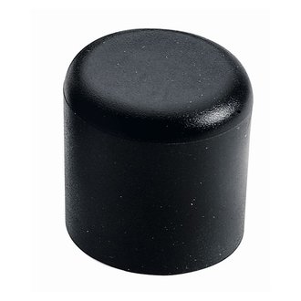 Fußkappe 22 mm rund, Kunststoff schwarz