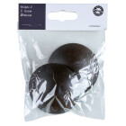 Wandpuffer Ø 60 mm braun, Kunststoff, 2 Stück