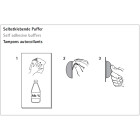 Wandpuffer, Ø 40 mm, braun, Kunststoff