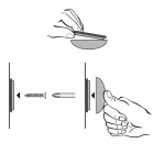 Wandpuffer, Ø 40 mm, braun, Kunststoff