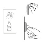 Wandpuffer, Ø 40 mm, weiß, Kunststoff