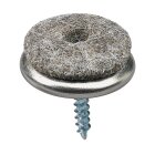 Parkettgleiter 24mm, zum Anschrauben, Metall, 8 Stück