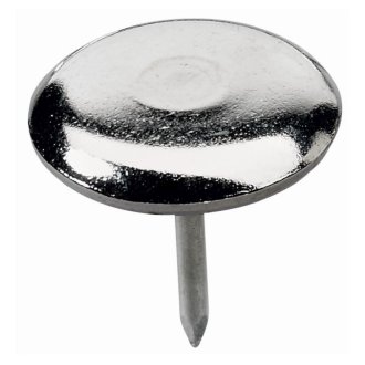 Metallgleiter mit Stift, Stahl vernickelt, 23 mm  8 Stück