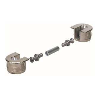 Hettich Verbindungsbeschlag Mittelwand, 20 mm, vernickelt, 8 Stück