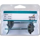 HETTICH Arbeits- & Holzplattenverbinder mit Umlenkgetriebe zur Verspannung mit Akkuschraubern, 65 mm, Stahl, 2 Stück