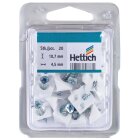 Hettich Rückwandstabilisator, 15 x 10,7 mm, weiß, 20 Stück