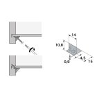 Rückwandstabilisator 15 x 10,7mm weiß  20 Stück