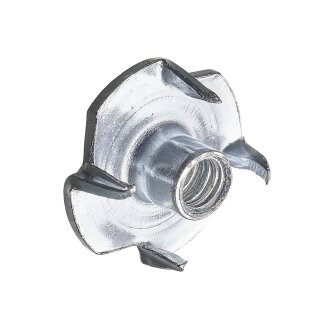 HETTICH Stahl-Einschlagmutter mit Gewinde, M4, Ø6 / 15 mm, Stahl, verzinkt 8 Stück