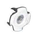HETTICH Stahl-Einschlagmutter mit Gewinde, M4, Ø6 / 15 mm, Stahl, verzinkt 8 Stück