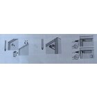 HETTICH Druckmagnetschnäpper für Glastür, schwarz