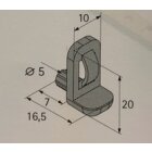 Glasbodenträger mit Einrastsicherung, 5mm, 8 Stück