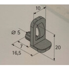 HETTICH Glasbodenträger mit Einrastsicherung, 5mm, 8 Stück