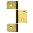 Hettich Lamellentürscharnier, 88 x 29 mm, vermessingt, 2 Stück