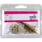 HETTICH Möbelriegel gekrümmt, 16 x 70 mm, vermesssingt, 2 Stück