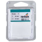 HETTICH Eckverbinder, 20 x 20 x 43mm, weiß, 4 Stück