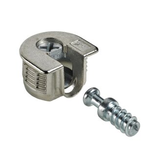 Hettich Verbindungsbeschlag, 20 mm, vernickelt, 8 Stück