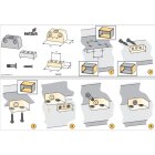 Hettich Aufschraub-Verbindungsbeschlag Trapez, 15,8 x 40 x 20,5 mm, braun, 8 Stück