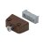 HETTICH Aufschraub-Verbindungsbeschlag Trapez, 15,8 x 40 x 20,5mm, braun, 8 Stück