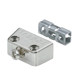 HETTICH Aufschraub-Trapezbeschlag, 15,8 x 40 x 20,5 mm, vernickelt, 4 Stück