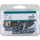 HETTICH Aufschraub-Trapezbeschlag, 15,8 x 40 x 20,5 mm, vernickelt, 4 Stück