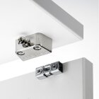 Hettich Trapezbeschlag, 15,8 x 40 x 20,5 mm, vernickelt, 4 Stück