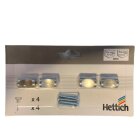 HETTICH Edelstahlknopfset, Ø 14mm, 4 Stück