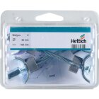 HETTICH Arbeits- und Holzplattenverbinder, Ø 35 mm, 100 mm, Stahl, 2 Stück