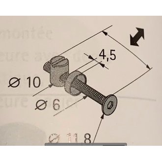 Verbindungsschraube M6 x 50mm mit Kloben, 1,48 €