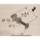 HETTICH Verbindungsschraube M6 x 50mm mit Kloben, 8...