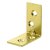 Hettich Stuhlwinkel, 30 x 30 x 15mm, vermessingt, 8 Stück