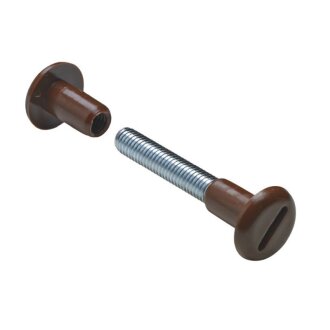 HETTICH Verbindungsschraube M6, 45-54 mm, braun, 10 Stück