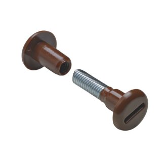 HETTICH Verbindungsschraube M6, 29-40 mm, braun, 10 Stück