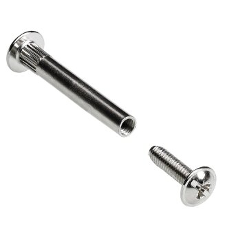 Hettich Verbindungsschraube M4, 36-46 mm, vernickelt, 10 Stück