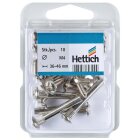 Hettich Verbindungsschraube M4, 36-46 mm, vernickelt, 10 Stück