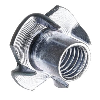 Hettich Stahl-Einschlagmutter mit M10 Gewinde, Ø 12/25 mm, Stahl verzinkt, 4 Stück