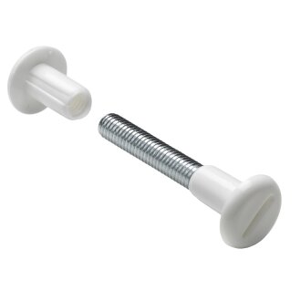 HETTICH Verbindungsschraube M6, 45-54 mm, weiß, 10 Stück