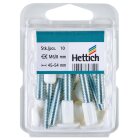 HETTICH Verbindungsschraube M6, 45-54 mm, weiß, 10 Stück