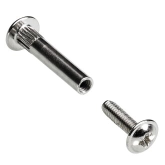 Verbindungsschraube M4 28-38mm vernickelt, 10 Stück