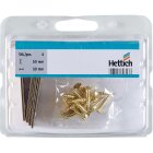 HETTICH Stuhlwinkel, 15 x 50 x 50 x 2 mm, Stahl, vermessingt 4 Stück