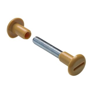 HETTICH Verbindungsschraube M6, 45-54 mm, beige, 10 Stück
