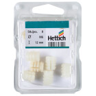 HETTICH Einschlagmuffe, M6/10mm, weiß, 8 Stück