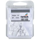 HETTICH Abdeckkappe 8mm Kunststoff weiß 20 Stück