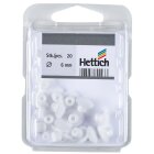 HETTICH Abdeckkappen zum Eindrücken, Ø 6 / 12 mm, Kunststoff, weiß  20 Stück