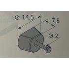 Bodenträger mit Nagelstift, weiß, 20 Stück