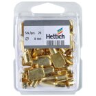 HETTICH Löffelbodenträger mit Hülse, 8mm, vermessingt, 20 Stück