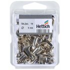 Hettich Bodenträger sekura7, vernickelt, 5mm, 16 Stück