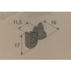 Hettich Bodenträger sekura7, vernickelt, 5mm, 16 Stück
