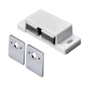 Hettich Magnetschnäpper 3 kg inkl. Schrauben, weiß, 2 Stück